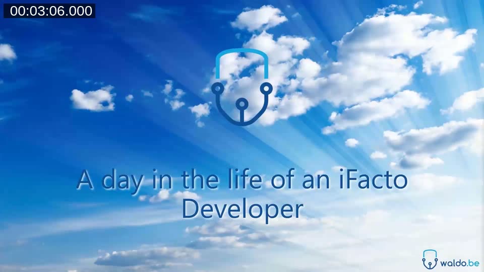 Title slide: A day in the life of an iFacto Developer