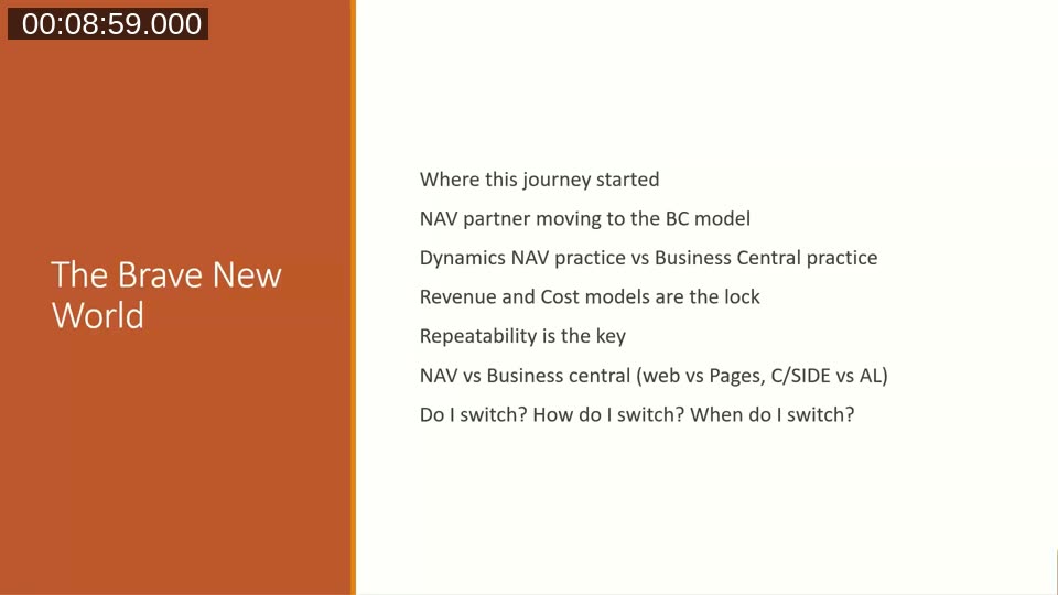 The Brave New World agenda: where the journey started, the partner model shift, revenue and cost as the real lock-in, and the question of whether — and when — to switch.
