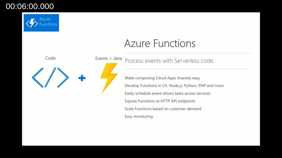 Azure Functions overview: process events with serverless code, HTTP endpoints, auto-scaling