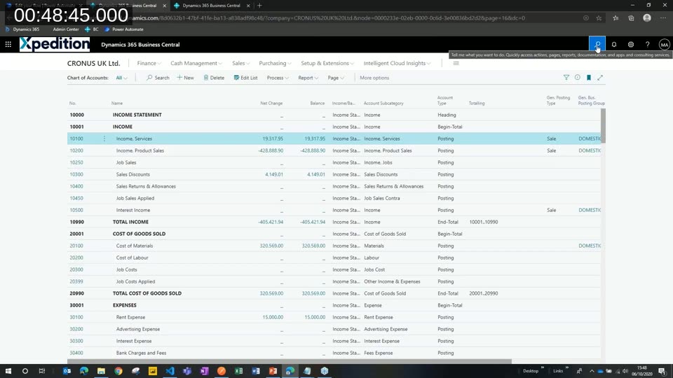 Run history of the Master Data Sync - GL Account - Deleted flow, showing nested Apply to each loops that get and delete the matching account in company A, B, and C