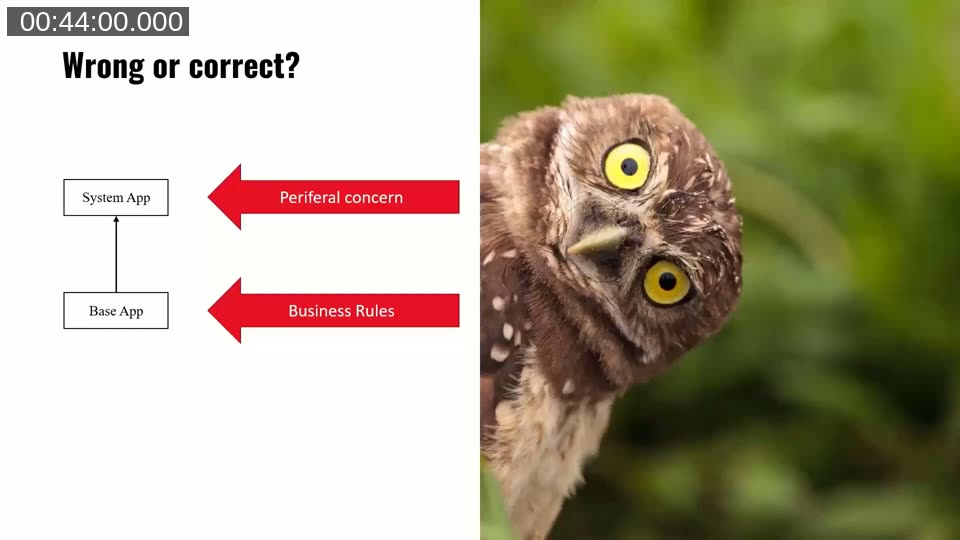 Slide: Wrong or correct? Base App depending on System App.