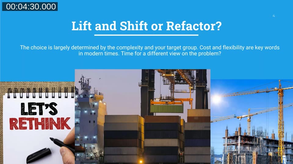 Lift and Shift or Refactor? — the choice is driven by complexity and cost flexibility