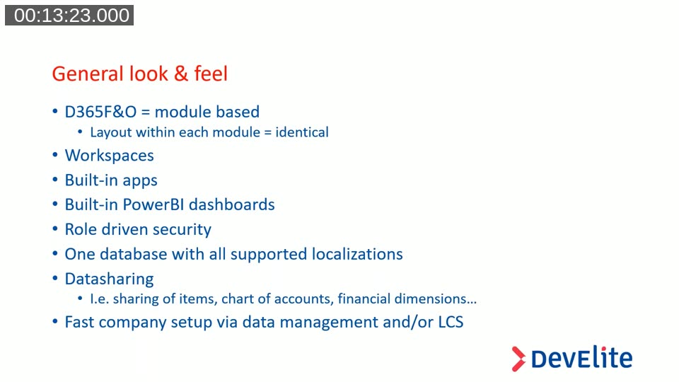 D365 Finance module layout showing consistent navigation structure across master data, transactions, periodic tasks, inquiries, reports, and setup